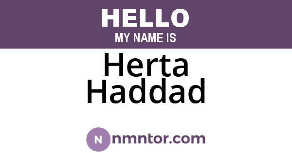 Herta Haddad