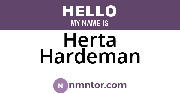 Herta Hardeman