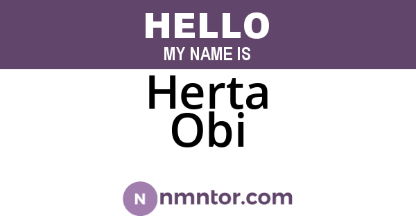 Herta Obi