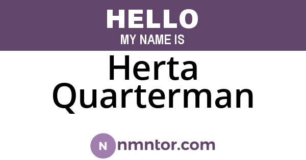 Herta Quarterman