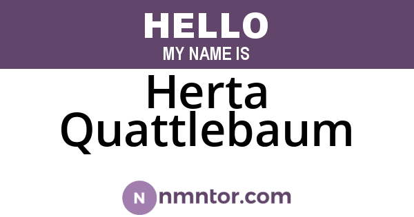 Herta Quattlebaum