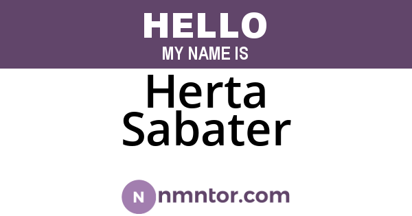 Herta Sabater