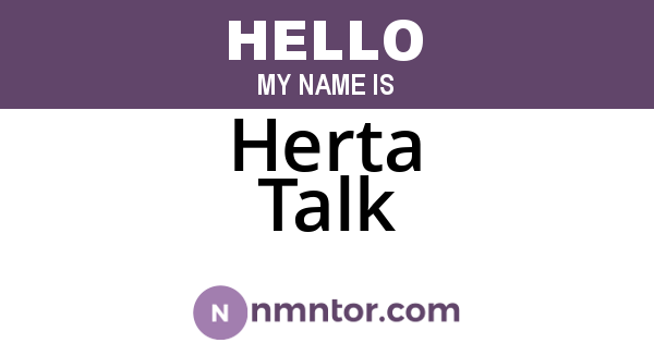 Herta Talk