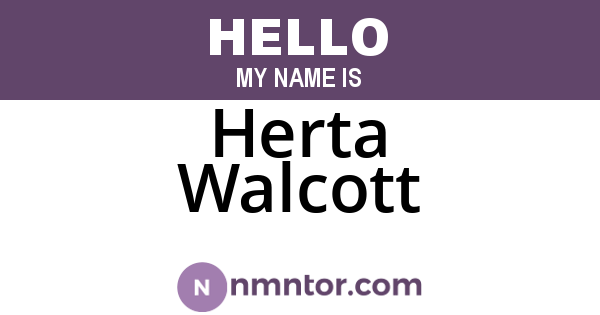 Herta Walcott