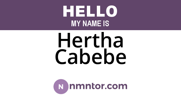 Hertha Cabebe