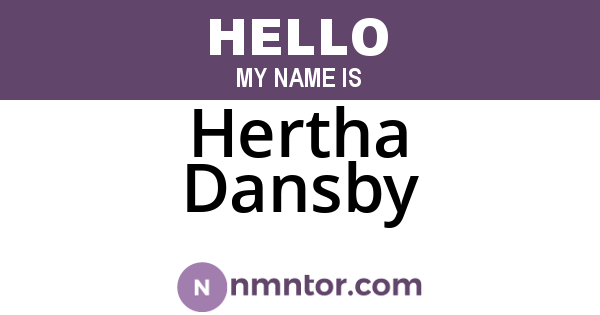 Hertha Dansby