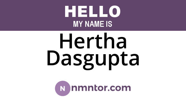 Hertha Dasgupta