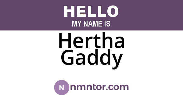 Hertha Gaddy