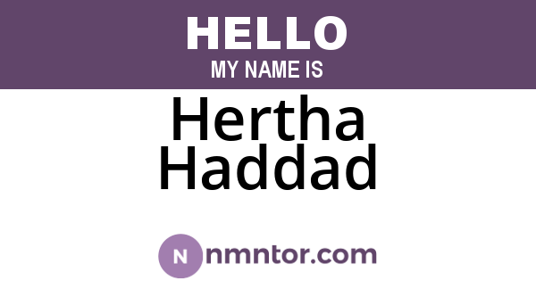 Hertha Haddad