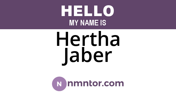 Hertha Jaber