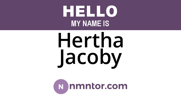 Hertha Jacoby