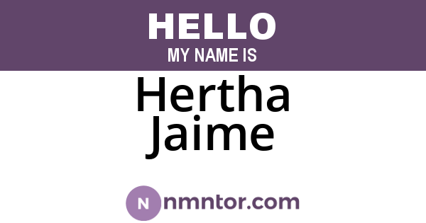 Hertha Jaime