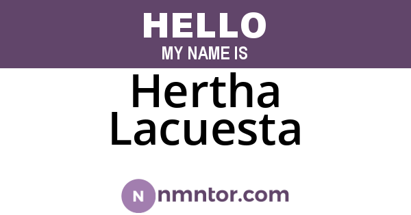 Hertha Lacuesta