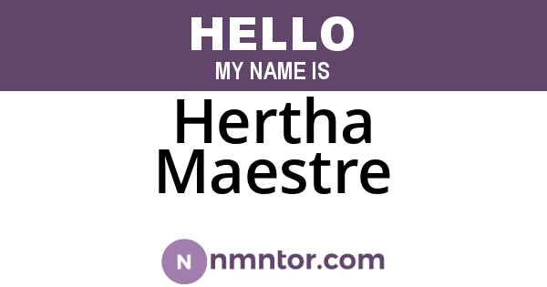 Hertha Maestre