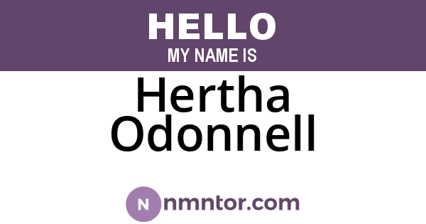 Hertha Odonnell