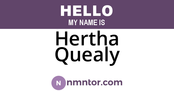 Hertha Quealy