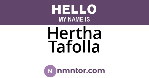 Hertha Tafolla