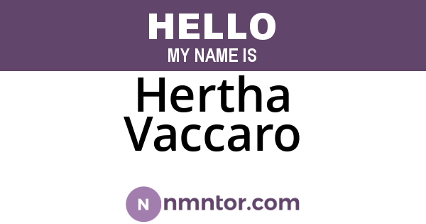 Hertha Vaccaro
