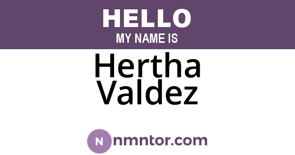 Hertha Valdez