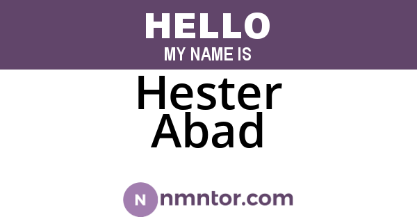Hester Abad