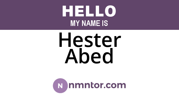 Hester Abed