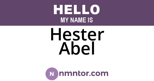 Hester Abel