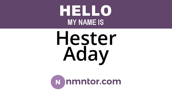 Hester Aday