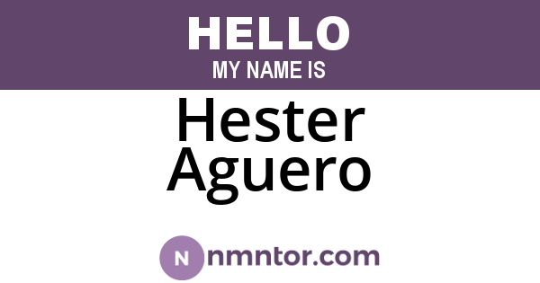 Hester Aguero
