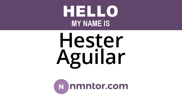 Hester Aguilar
