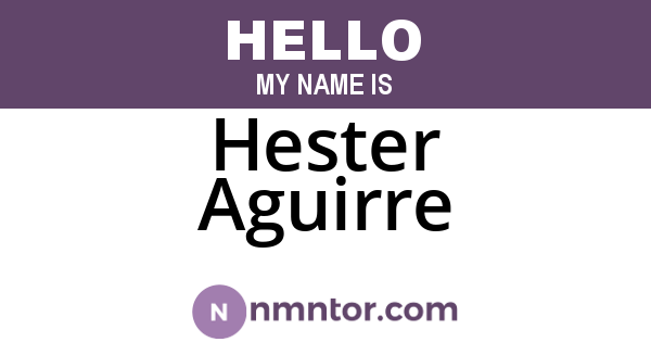 Hester Aguirre