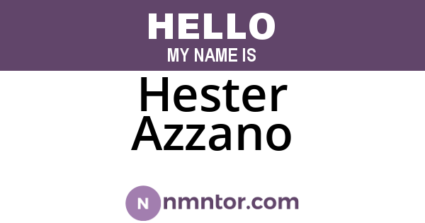 Hester Azzano
