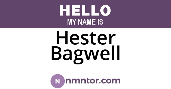 Hester Bagwell