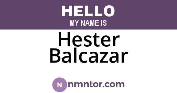 Hester Balcazar