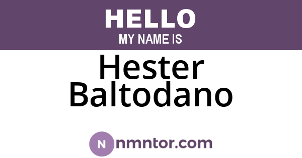 Hester Baltodano