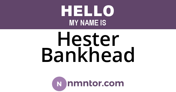Hester Bankhead