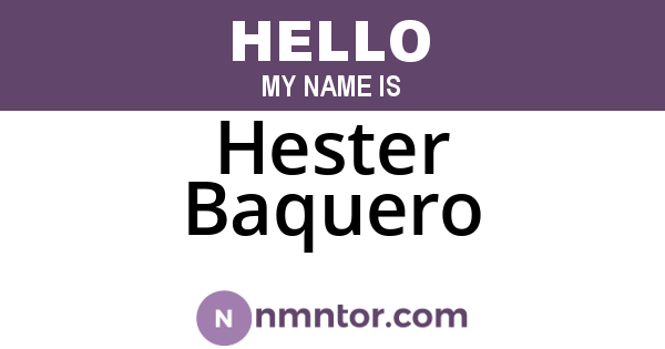 Hester Baquero