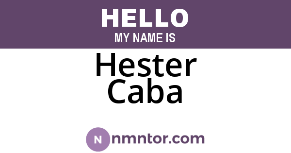 Hester Caba