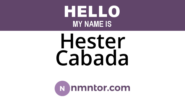 Hester Cabada