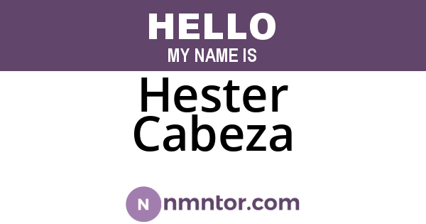 Hester Cabeza