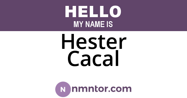 Hester Cacal
