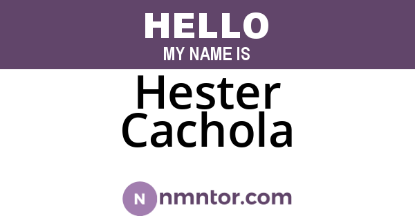 Hester Cachola