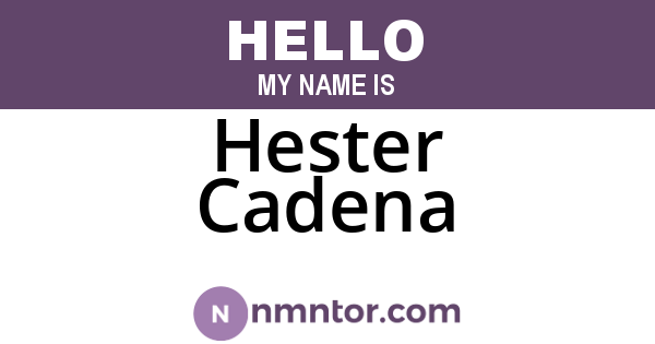 Hester Cadena