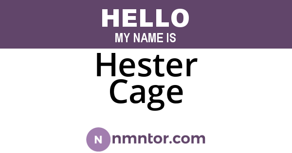 Hester Cage