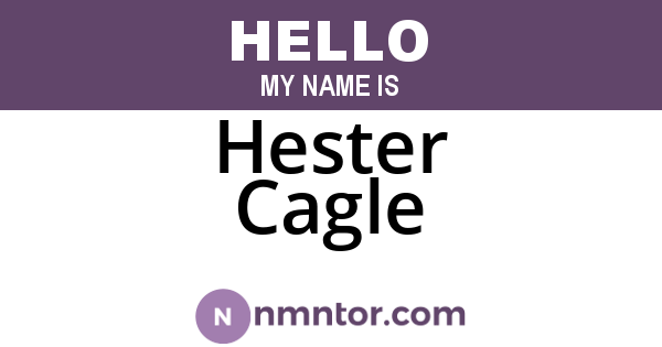 Hester Cagle