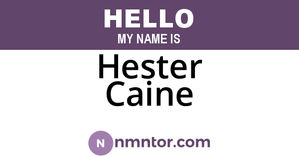Hester Caine