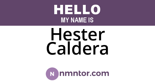 Hester Caldera