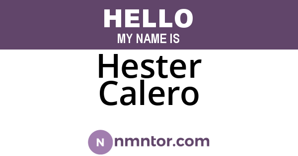 Hester Calero