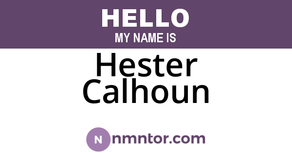 Hester Calhoun