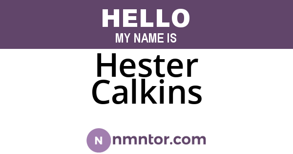 Hester Calkins