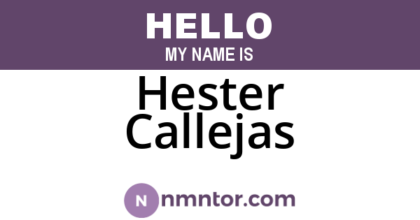 Hester Callejas